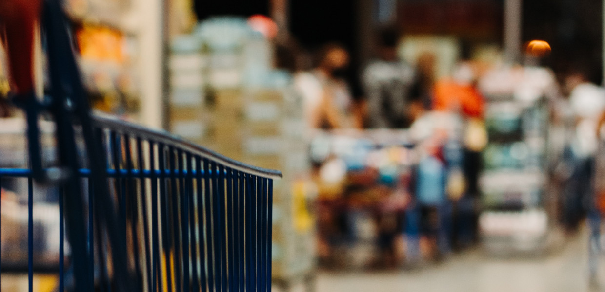 Cart in supermarket