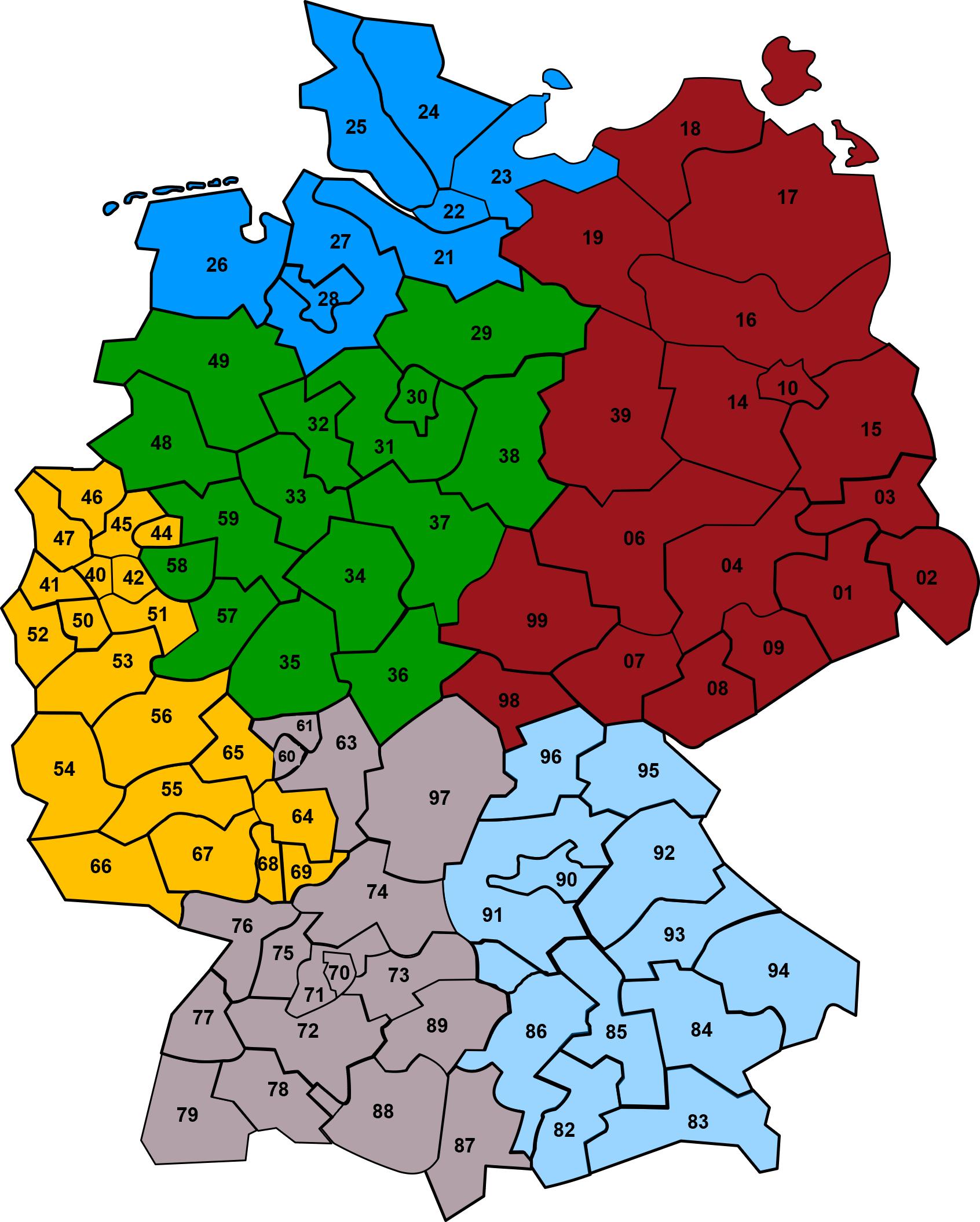 Gebietskarte Agriculture Deutschland