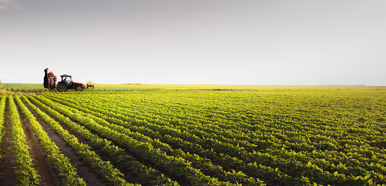 photo of tractor in a field