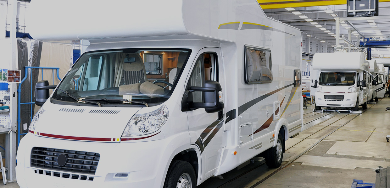 Photo of RV's in factory